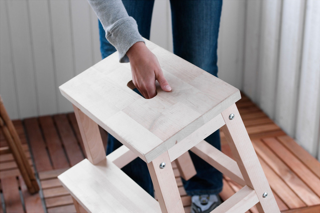 The cheap and sturdy $15 Bekvam stool from Ikea is a great base for a learning tower.